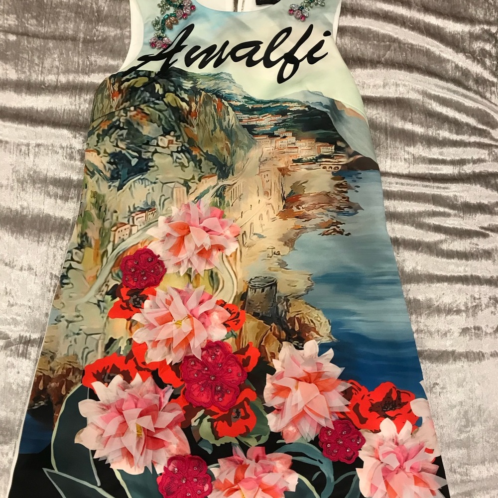 Supper stunning dress. Perfect condition. Wear once. 3d flowers snd stones